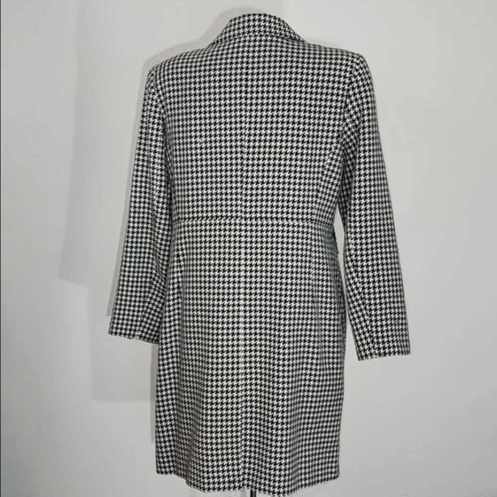 Isabella Suits Coat Houndstooth Black Plus Size 14